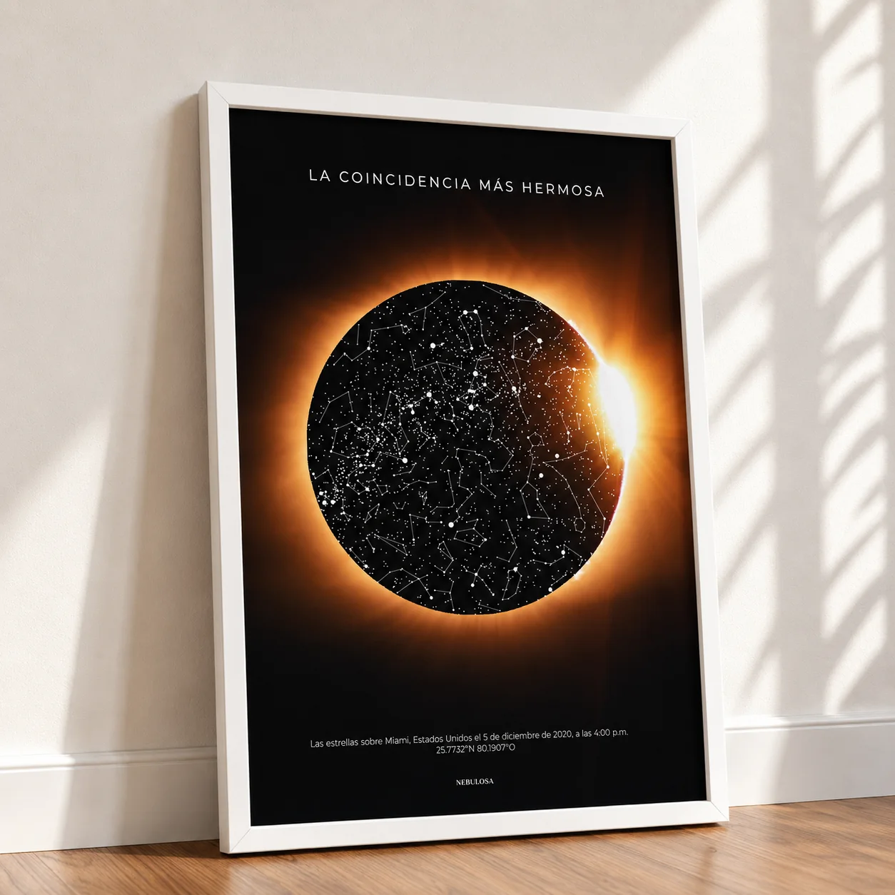 Cielo Eclipse con marco blanco